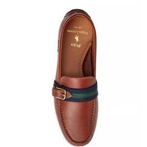 Polo by Ralph Lauren Men's Riali driving Loafers with Green Accent